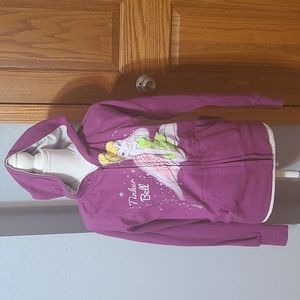 TinkerBell Zippered Sweatshirt,  sz XS, purple